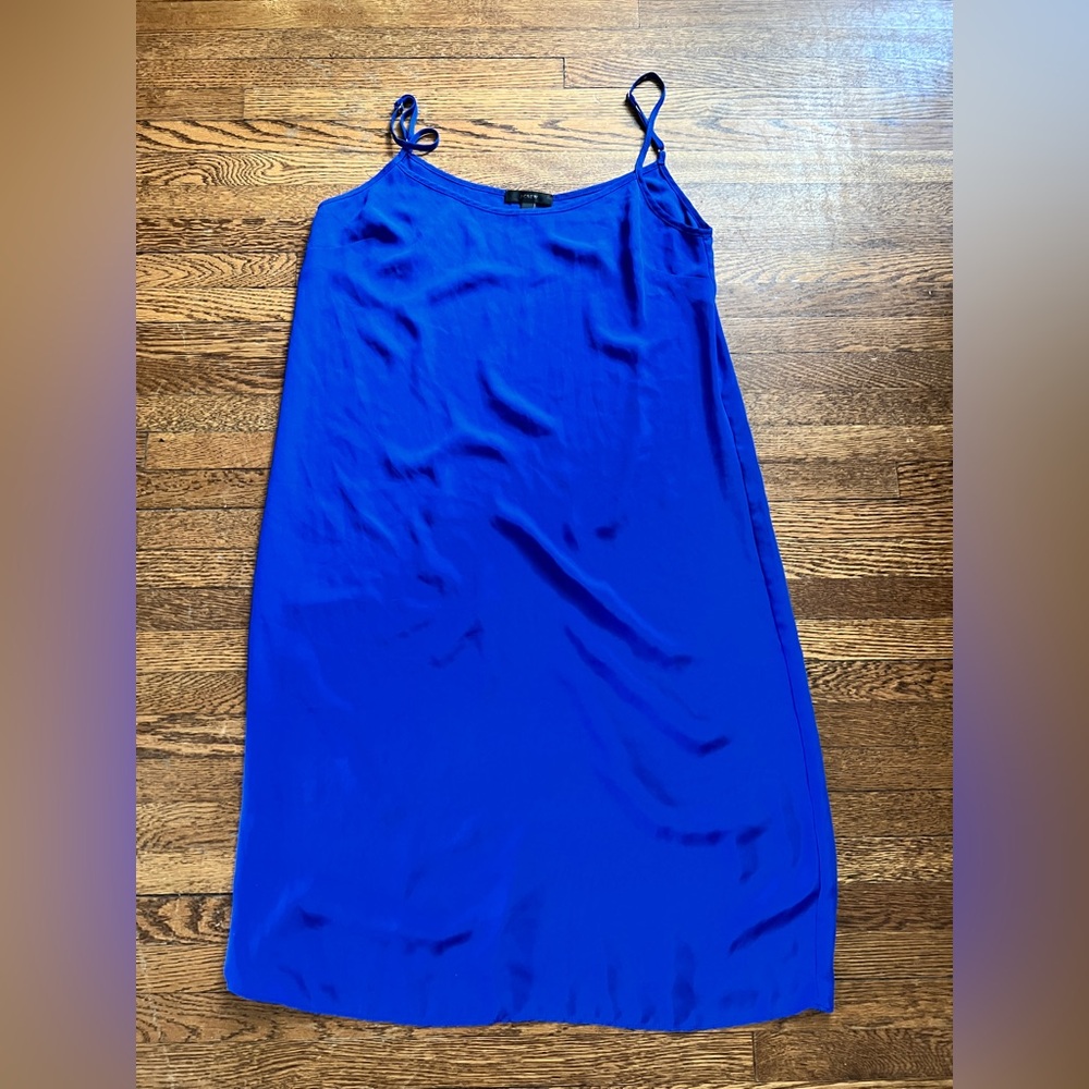 J.CREW Women's XS Royal Blue Slip Dress with Adjustable Straps for Beach